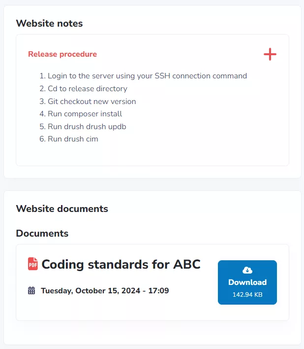 notes and docs