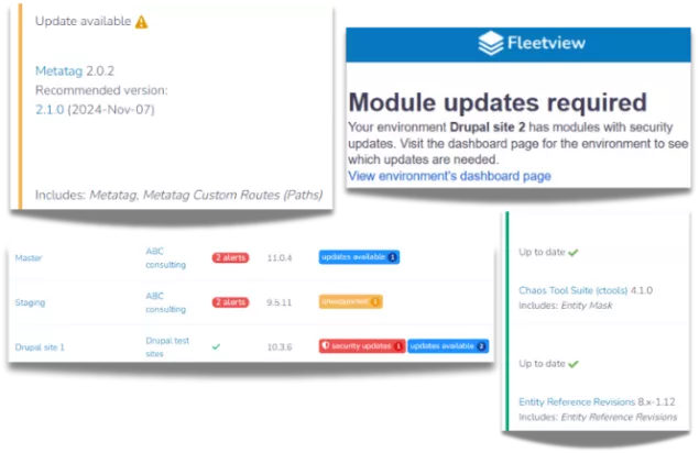 Updates features screenshots
